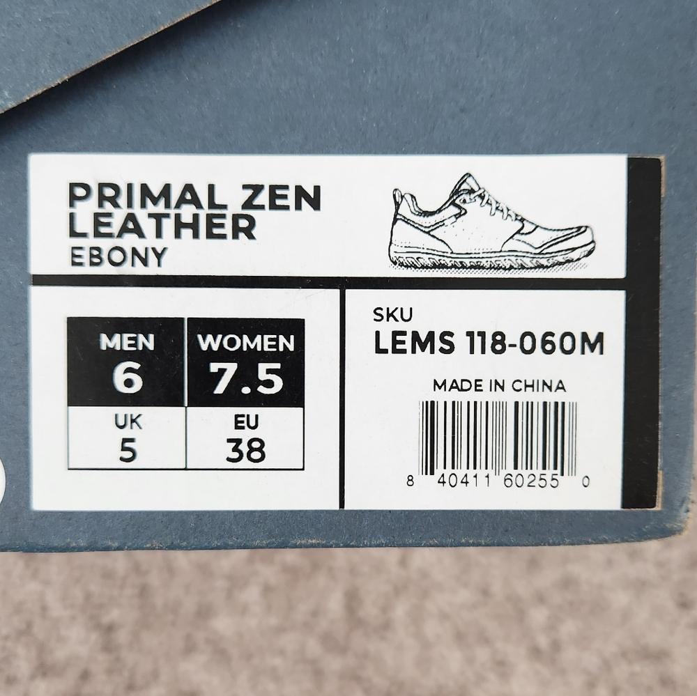 Lems Primal Zen leather ebony minimalist sneaker EUC - Picture 8 of 8